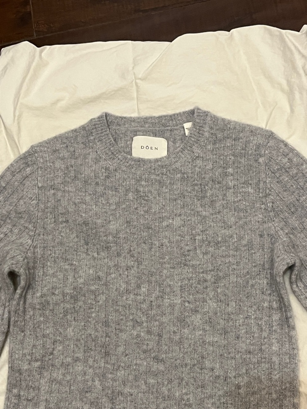 DOEN Hyeres Cashmere Sweater in Raincloud - NWOT